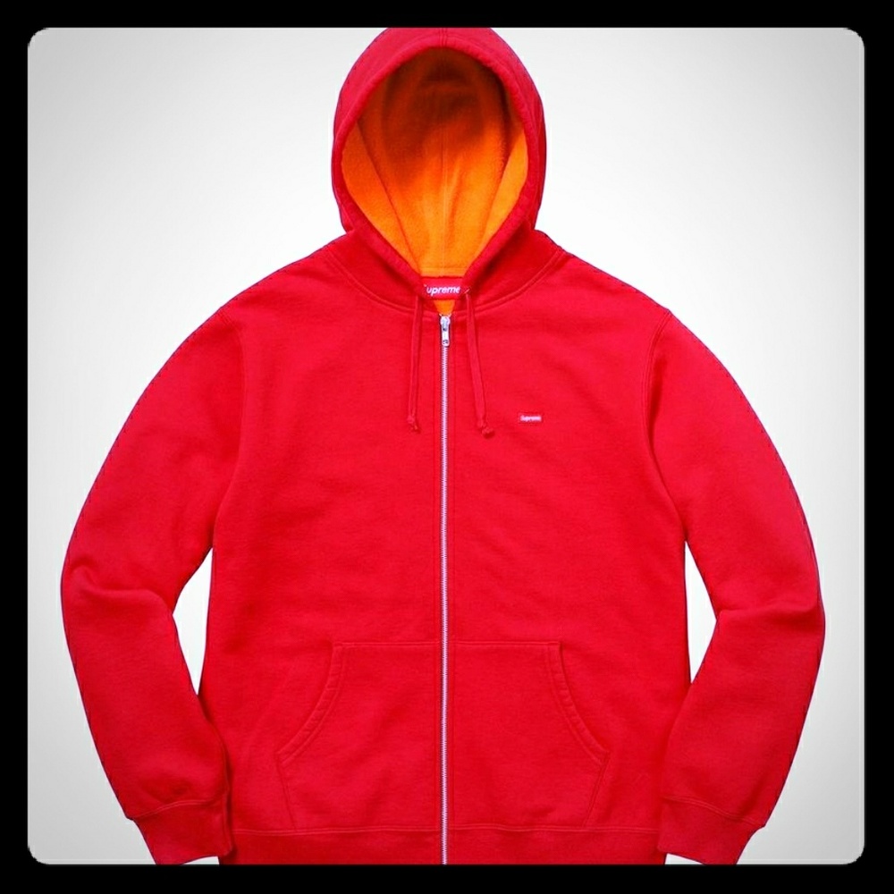 Supreme contrast zip up hoodie
